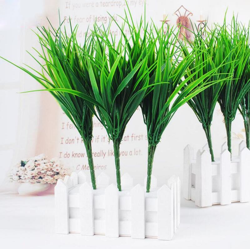 Artificial Plants Green grass Plastic plant Artificial Grass desktop decor grass for Garden Outdoor Decoration Fake Plants